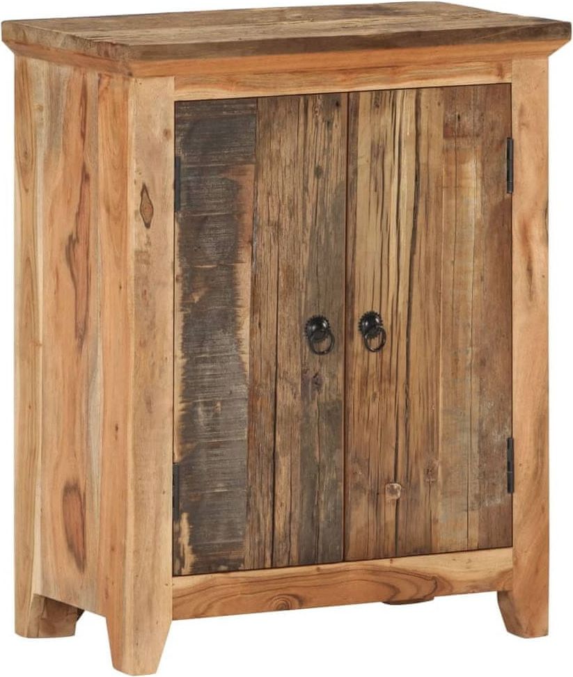 shumee Skříň 60x33x75 cm masivní akáciové dřevo a regenerované dřevo - obrázek 1