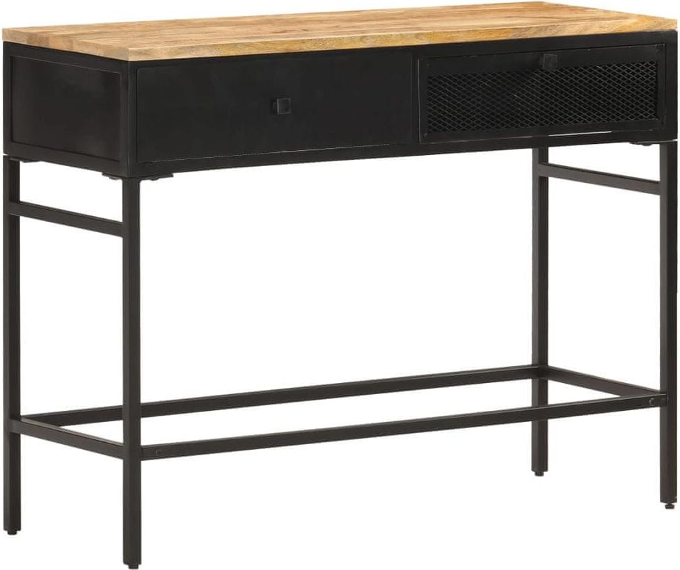 shumee Postranní stolek 100x35x77 cm Masivní hrubé mangové dřevo - obrázek 1