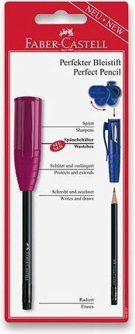 Grafitová tužka Faber-Castell Perfect Pencil III blistr, mix barev - obrázek 1