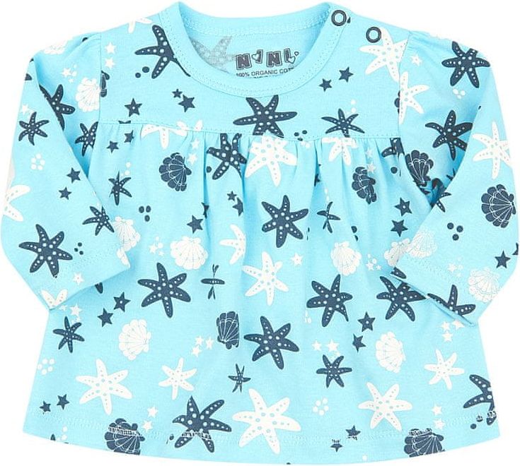 Nini dívčí tričko z organické bavlny ABN-2487 56 modrá - obrázek 1