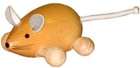 Dřevěná lakovaná myška od firmy Miva Vacov - obrázek 1