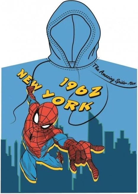 Cactus Clone · Dětské koupací pončo - plážová osuška s kapucí Spiderman - motiv New York 1962 - 100% bavlna - 60 x 120 cm - obrázek 1