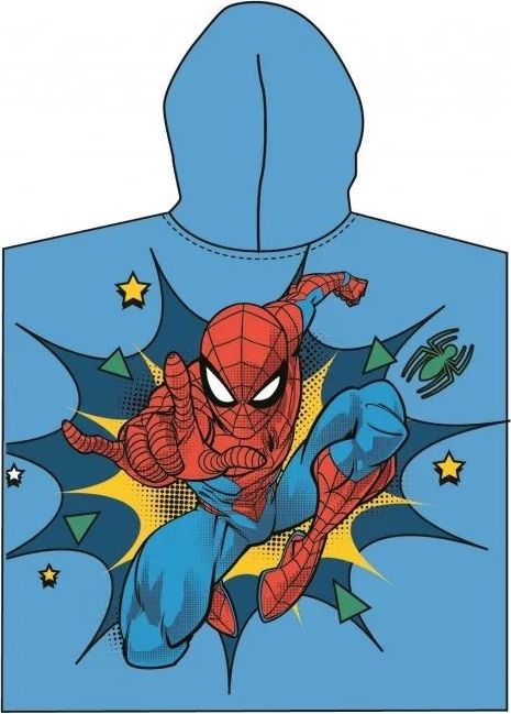 Cactus Clone · Dětské koupací pončo - plážová osuška s kapucí Spiderman - motiv New York 1962 - 100% bavlna - 60 x 120 cm - obrázek 2