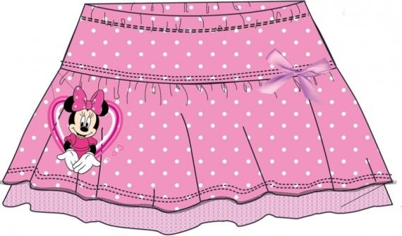 Cottonland - Dívčí bavlněná sukně / sukýnka Minnie Mouse Disney - růžová 116 - obrázek 1