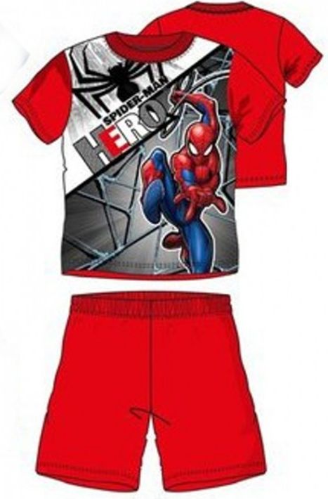 Sun City - Chlapecké bavlněné letní pyžamo Spiderman HERO Marvel - červené 3 roky - obrázek 1
