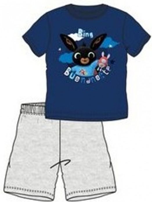 Sun City - Chlapecké letní bavlněné pyžamo zajíček Bing - modré 2-3 roky - obrázek 1