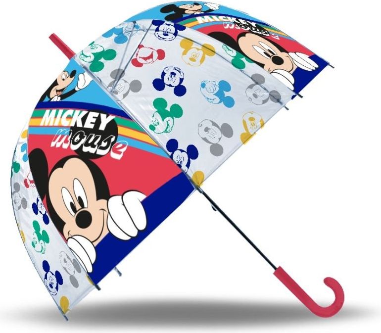 EUROSWAN Vystřelovací průhledný deštník Mickey POE, průměr 70 cm - obrázek 1