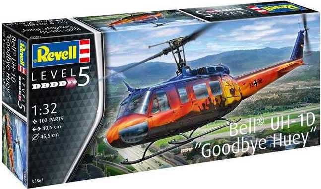 REVELL Plastic ModelKit vrtulník 03867 - Bell UH-1D "Goodbye Huey" (1:32) - obrázek 1