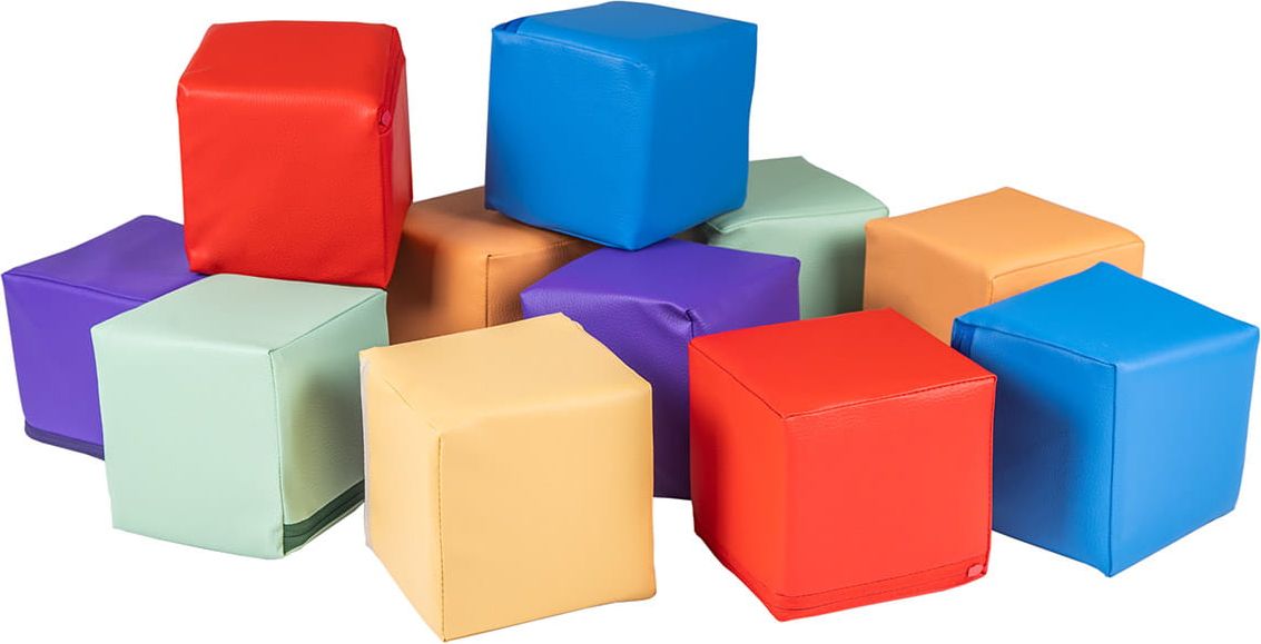 Kostky pěnové 15 x 15 cm barevná stavebnice pro děti - obrázek 1