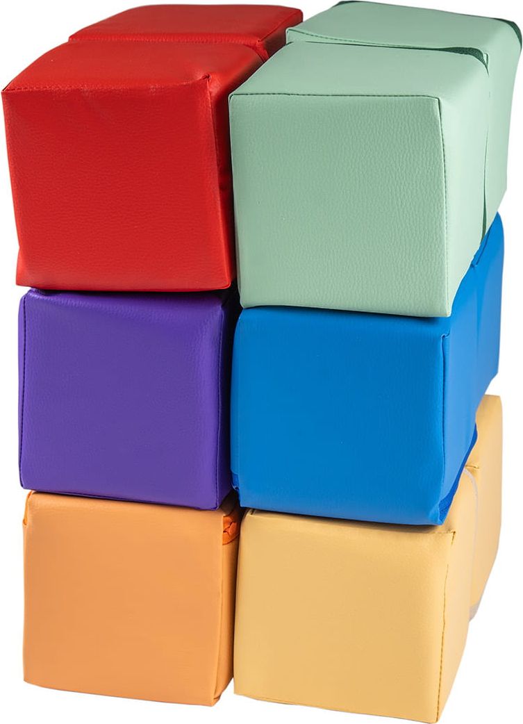 Kostky pěnové 15 x 15 cm barevná stavebnice pro děti - obrázek 7