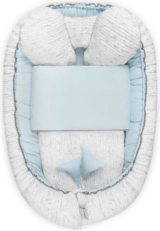BELISIMA Luxusní hnízdečko s peřinkou pro miminko Belisima Enzo Modrá - obrázek 1