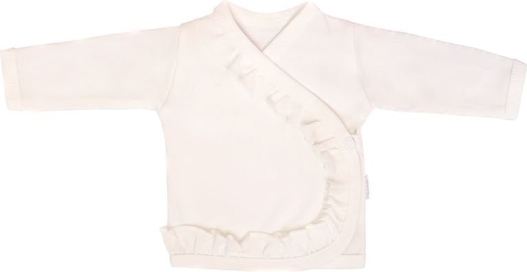 Mamatti Mamatti Novozenecká bavlněná košilka, kabátek s volánkem Gepardík - bílá, vel. 62 - obrázek 1