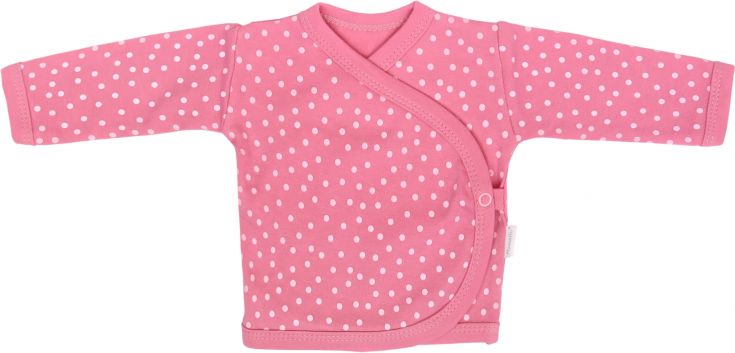 Mamatti Mamatti Novorozenecká bavlněná košilka zapínání bokem, Princezna Puntík - růžová - obrázek 1