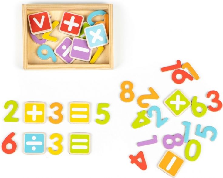 ECO TOYS Eco Toys Dřevěné magnetky - Číslice a Písmena - obrázek 1