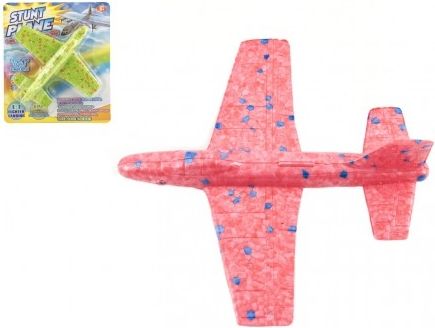 Teddies Letadlo házecí polystyren 17cm 2 barvy na kartě - obrázek 1