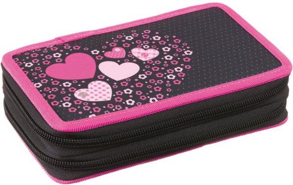 Školní penál dvoupatrové pouzdro Srdíčka Sweet Heart - obrázek 3