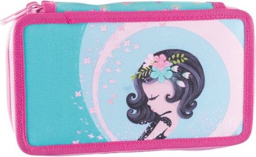 Školní penál dvoupatrové pouzdro Cute girl - obrázek 1