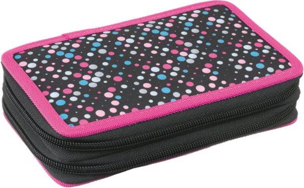 Školní penál dvoupatrové pouzdro Dots - obrázek 3