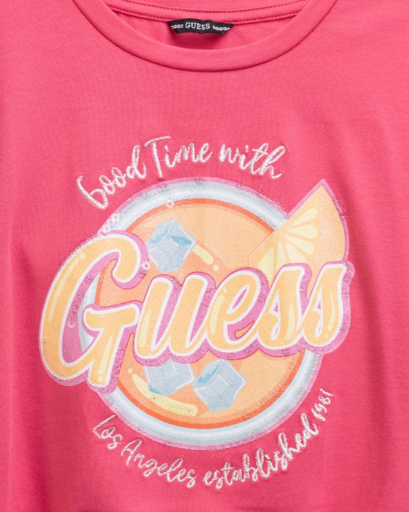 Triko dětské Guess | Růžová | Dívčí | 7 let - obrázek 3