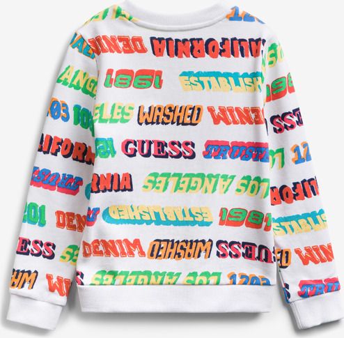 Mikina dětská Guess | Bílá Vícebarevná | Chlapecké | 2 roky - obrázek 2