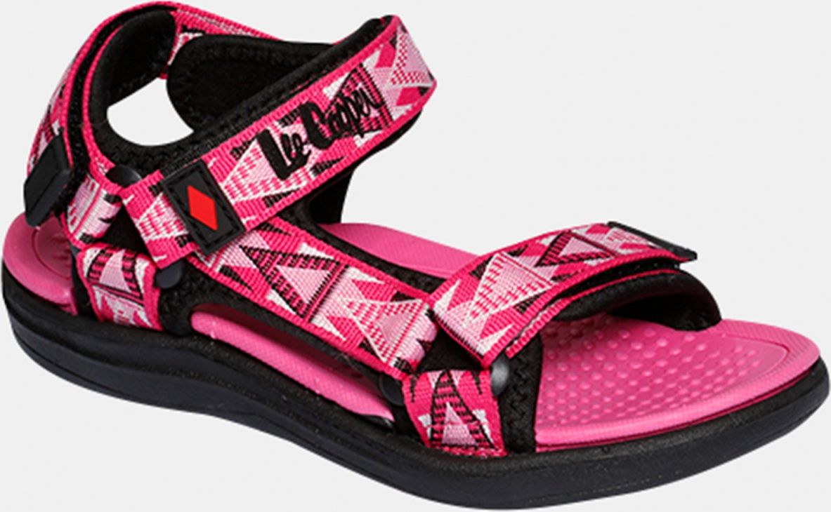 Růžové holčičí vzorované sandály Lee Cooper - 28 - obrázek 1