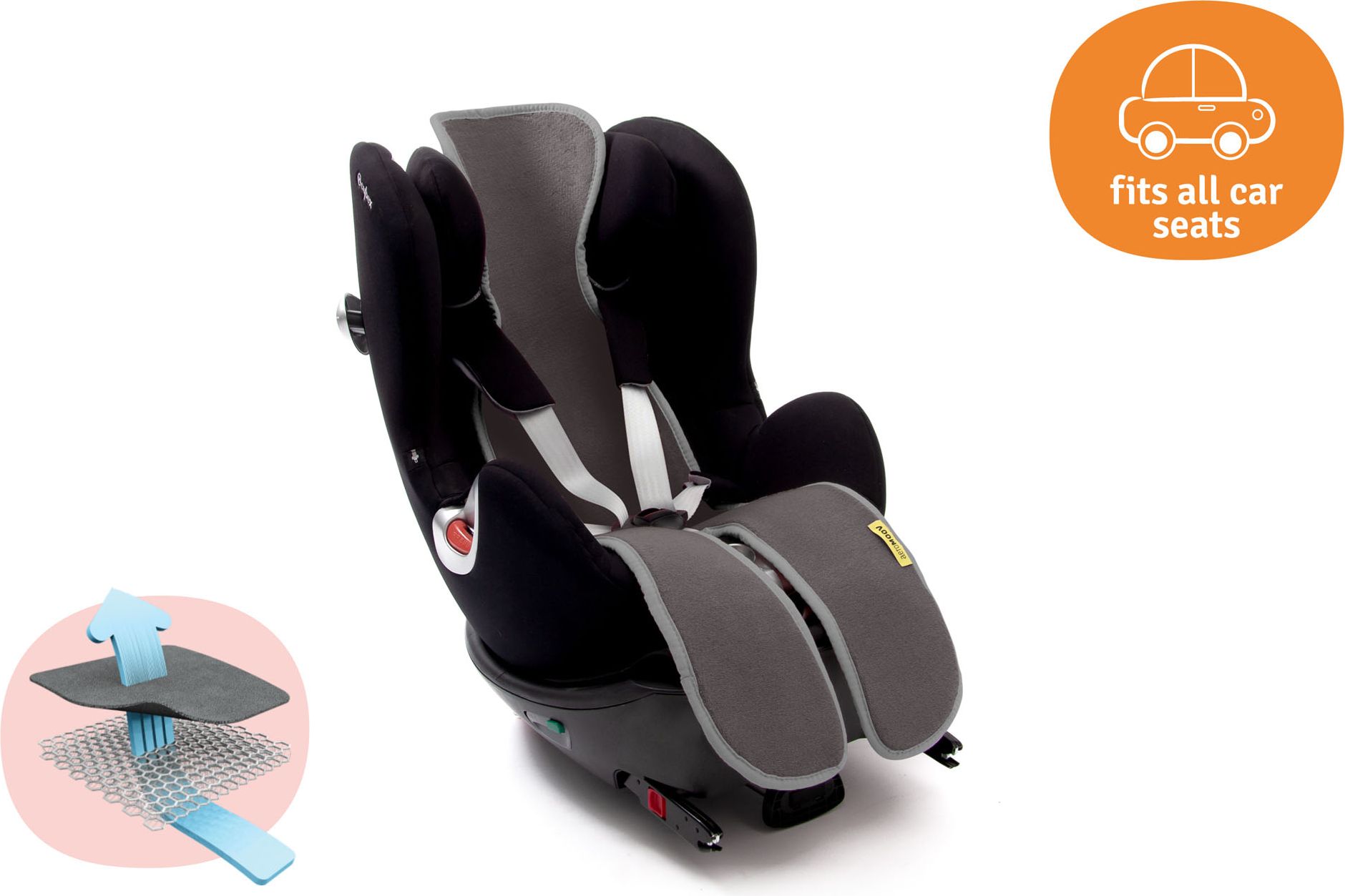 AEROMOOV Vložka do autosedačky Anthracite 15-36 kg - obrázek 2