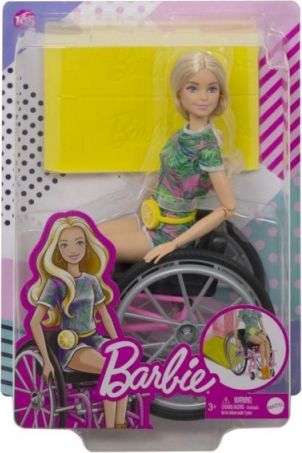 Barbie modelka na invalidním vozíku - blondýnka - obrázek 1