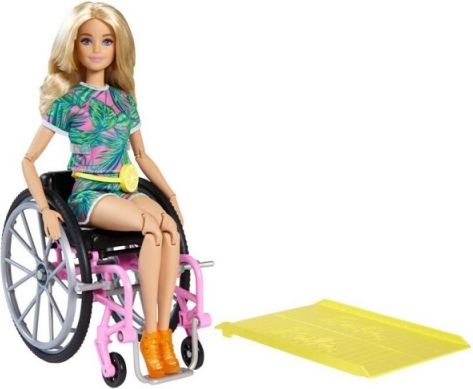 Barbie modelka na invalidním vozíku - blondýnka - obrázek 2