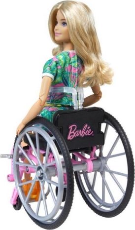 Barbie modelka na invalidním vozíku - blondýnka - obrázek 3