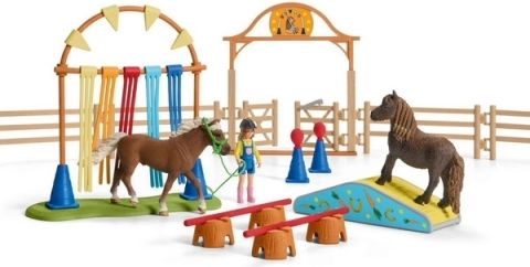 Schleich 42481 Trénink v agility pro poníky - obrázek 1