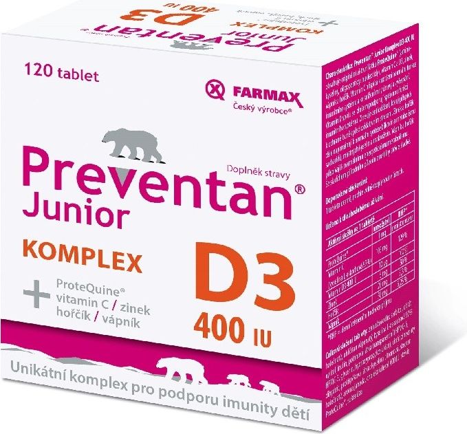 Preventan Junior Komplex D3 400IU tbl.120 - obrázek 1