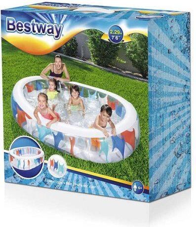 Bestway Bazén nafukovací oválný 2.29m x 1.52m x 51cm - obrázek 1