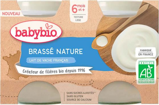BabyBio Brassé z francouzského mléka natur 2x130 g - obrázek 1