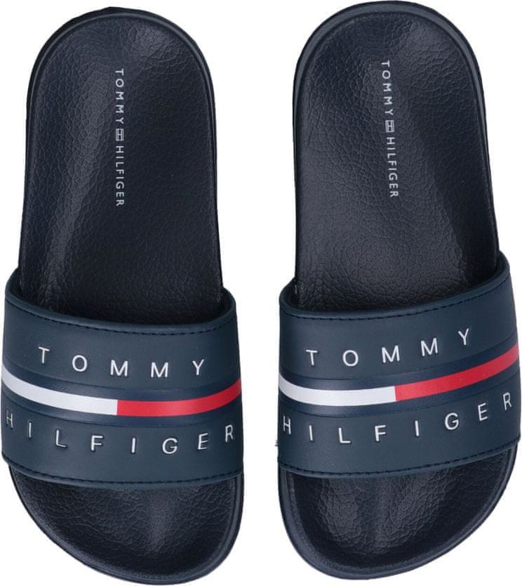 Tommy Hilfiger chlapecké pantofle T3B0-31123-1174800- 30 tmavě modrá - obrázek 1