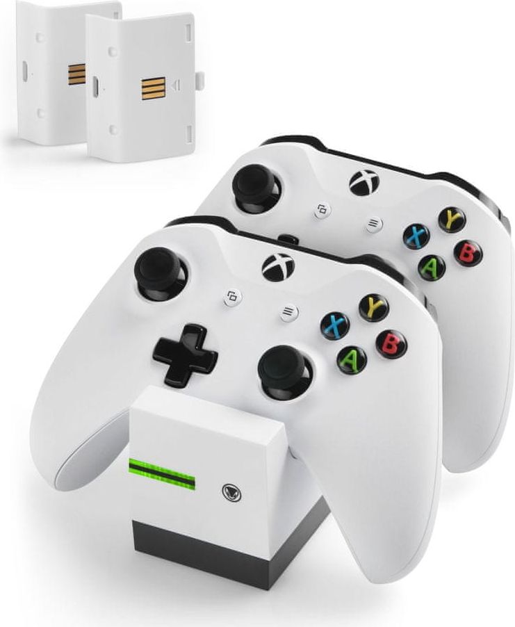 Snakebyte Twin:Charge X Xbox One Controller Charger + 2x800 mAh bílá baterie - obrázek 1