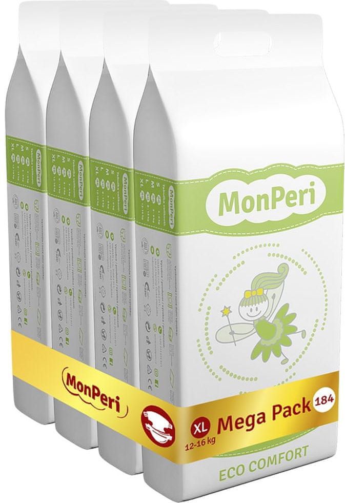 MonPeri ECO comfort Mega Pack XL, 12-16 kg (184 ks) - obrázek 1