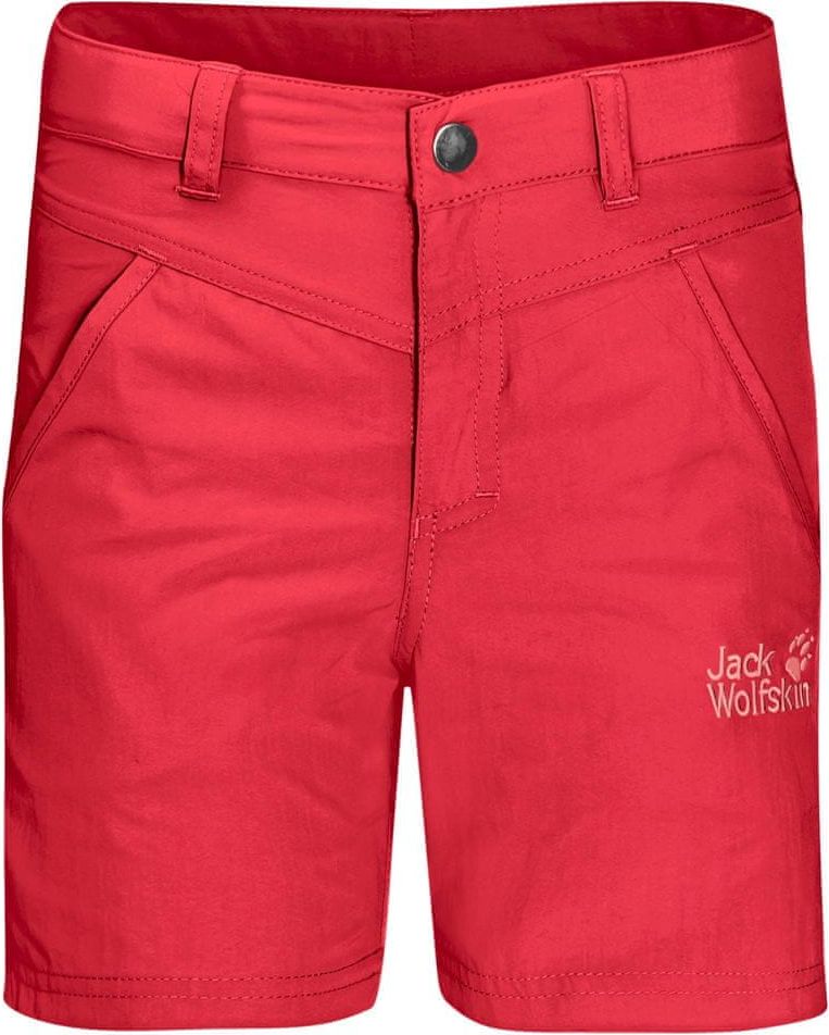 Jack Wolfskin dívčí kraťasy Sun Shorts Kids 1605613_1 92 červená - obrázek 1