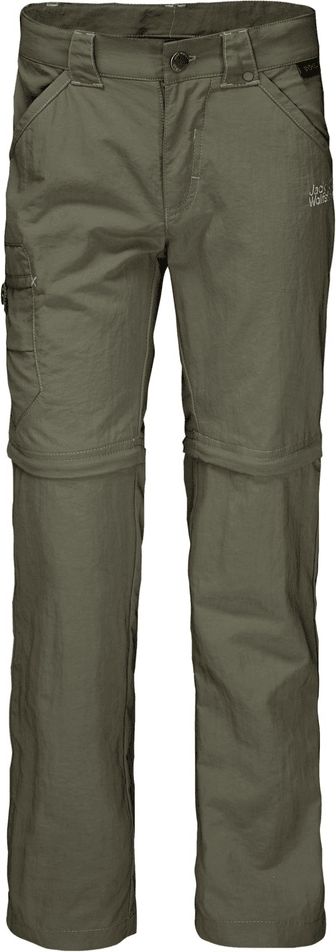 Jack Wolfskin dětské kalhoty s nohavicemi na zip Safari Zip Off Pants Kids 1605871_1 92 khaki - obrázek 1
