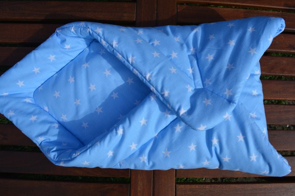 KHC Zavinovačka/Dečka pro miminko Hvězdy na modré 75 x 75 cm - obrázek 1