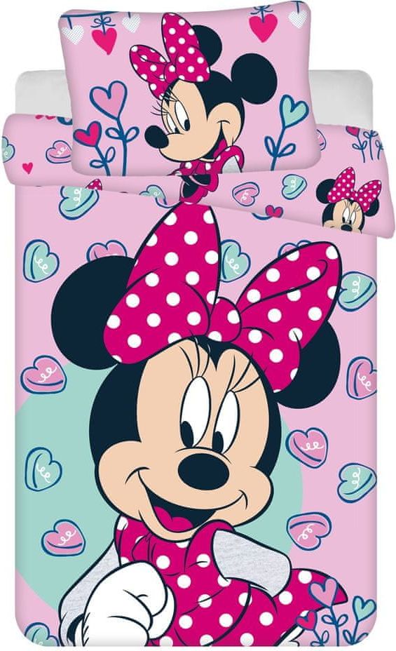 Jerry Fabrics Disney povlečení do postýlky Minnie Pink 02 baby 100x135, 40x60 cm - obrázek 1