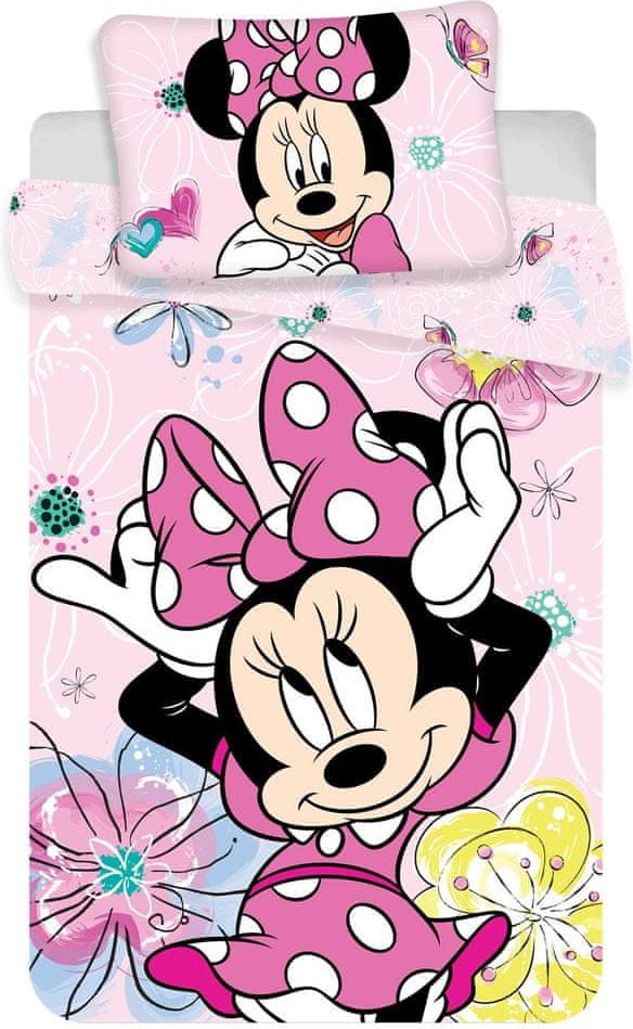 Jerry Fabrics Disney povlečení do postýlky Minnie Butterfly 02 baby 100x135, 40x60 cm - obrázek 1