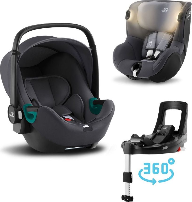 Set Britax Römer Baby-Safe 3 i-Size+Flex Base iSense+ Dualfix iSense Midnight Grey 2021 - obrázek 1