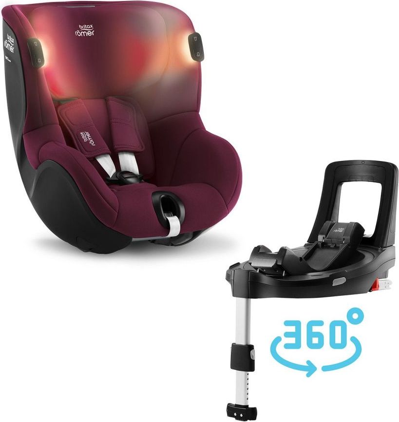 Britax Römer Dualfix iSense Bundle Flex iSense Burgundy Red 2021 - obrázek 1