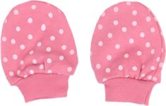 Rukavice kojenecké bavlna - PUNTÍKY na růžovém - vel.0-3měs. - obrázek 1