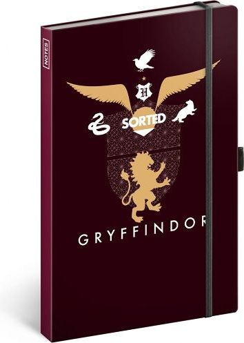 Notes Harry Potter – Gryffindor, linkovaný, 13 × 21 cm - obrázek 1