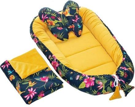 Velvet set s hnízdečkem Infantilo yellow/tropical - obrázek 1