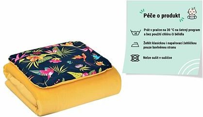 Velvet set do postýlky Infantilo yellow/tropical - obrázek 4