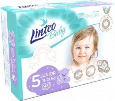 Plenky Linteo Baby Premium 5, 11-21kg JUNIOR - 42 ks - obrázek 1
