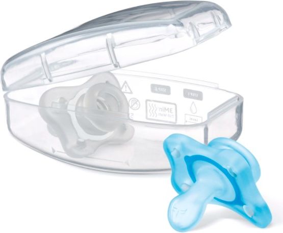 CHICCO Šidítko celosilikonové Mini Soft chlapec 2 ks, 0-2m - obrázek 2