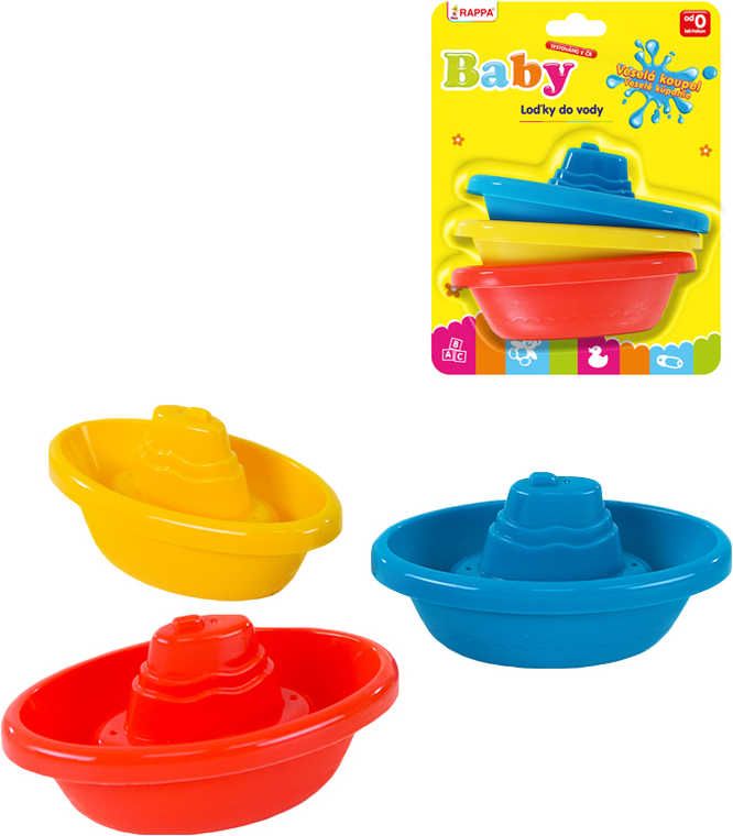 Baby lodička barevná do vody set 3ks na kartě pro miminko - obrázek 3